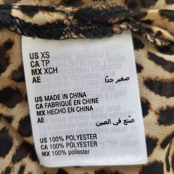 INC Leopard Dot Button-Up Shirt Size XS - Picture 11 of 12